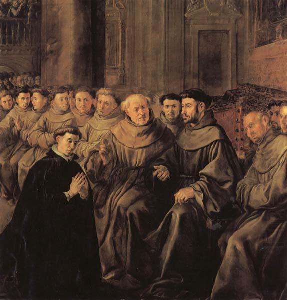 Francisco de herrera the elder St.Bonaventure Receiving the Habit of St.Francis china oil painting image